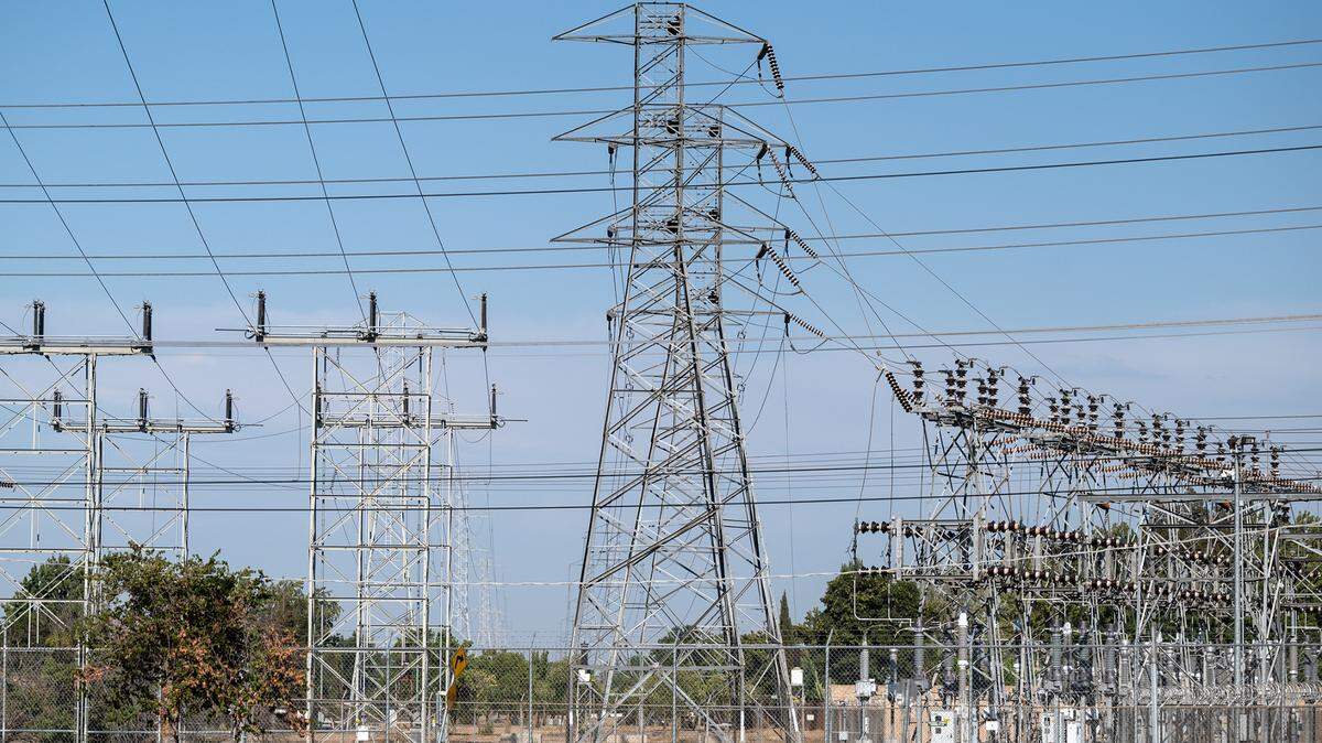 Modesto Irrigation District substation on Carver Road in September 2022.
