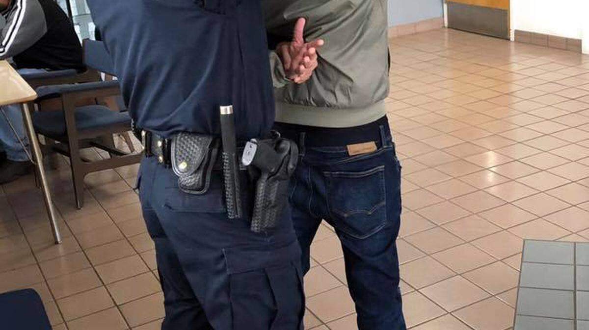 California Highway Patrol officer William Lane arrests DUI suspect Talwinder Singh at the Modesto area CHP office on Tuesday January 8, 2019 when he showed up intoxicated to get his vehicle out of storage for an earlier DUI collision.