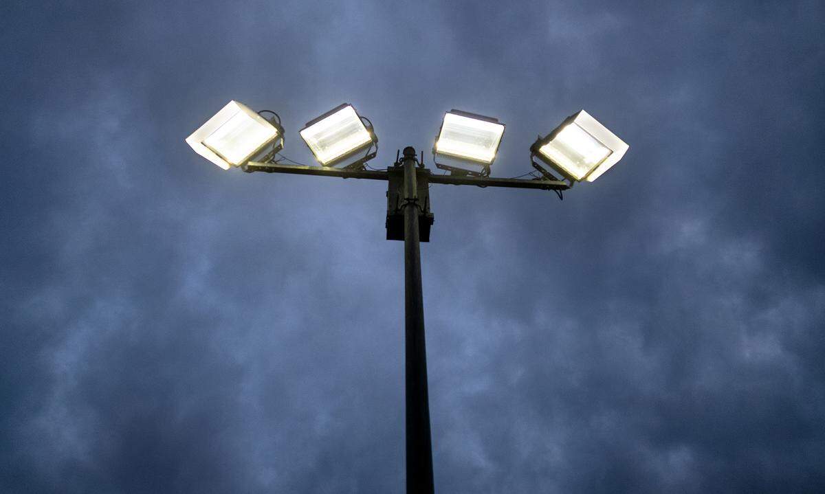 New LED lights brighten night games at Pedretti Park in Turlock, Calif., Thursday, March 28, 2024. The new LEDs are more than 50% brighter than the metal halide lighting installed in the early 1980s.