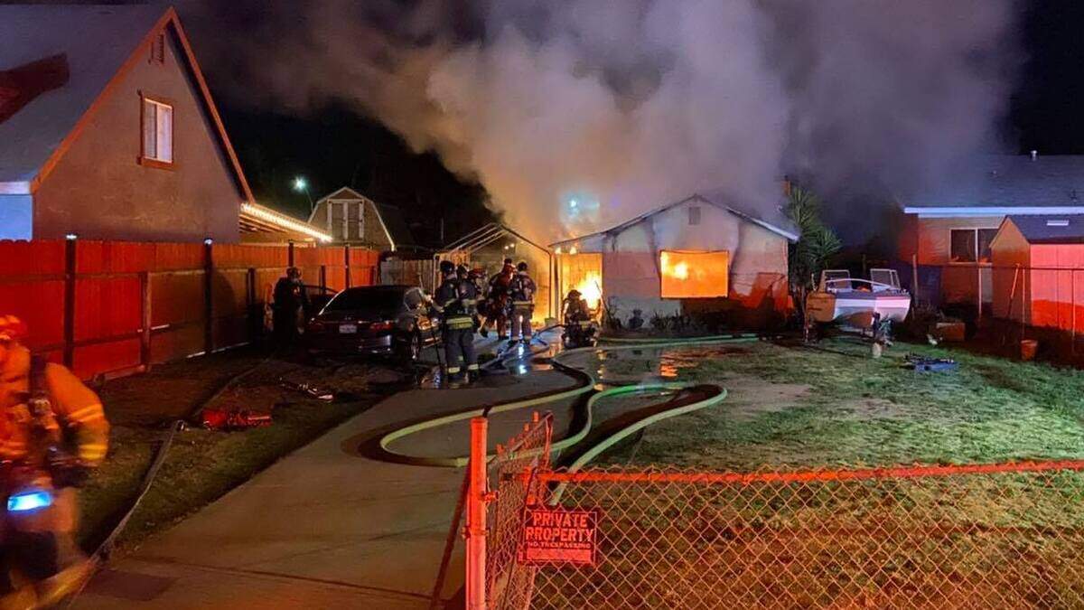 Four adults escaped harm when fire tore through a west Modesto house on Sunday night, March 7, 2021. Up to four dogs died in the blaze, though.