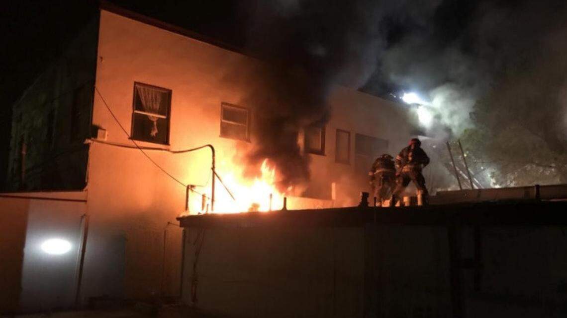 Fire damages downtown Modesto market, threatens neighboring apartment building