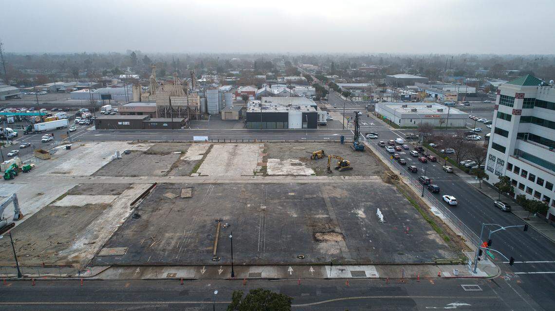 New courthouse site in Modesto, Calif., on Tuesday, Dec. 21, 2021.