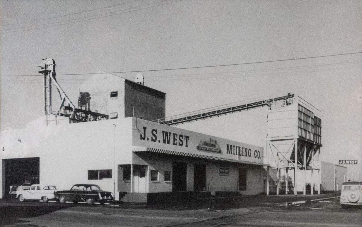 Historic photo of the JS West mill in 1958 on Ninth Street in Modesto, Calif., Monday, Nov. 1, 2022. 