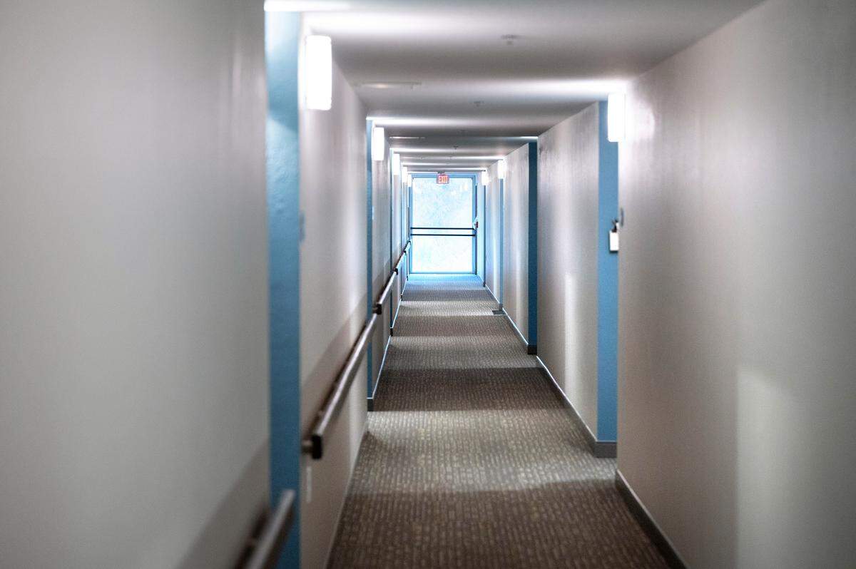 Marple Manor senior housing complex is getting complete renovation including new hallway carpet and paint. Photographed in Modesto, Calif., Friday, Nov. 17, 2023. The $17.25 million project is scheduled to be completed by 2025.