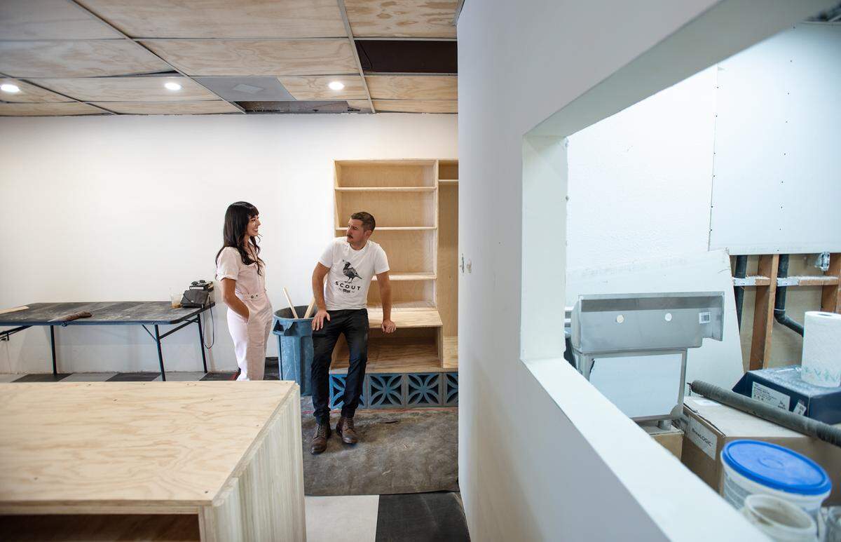 Husband and wife partners Marissa and Wyatt Smith are preparing to open a breakfast and lunch restaurant on H Street in Modesto, Calif., on Tuesday, July 12, 2022.