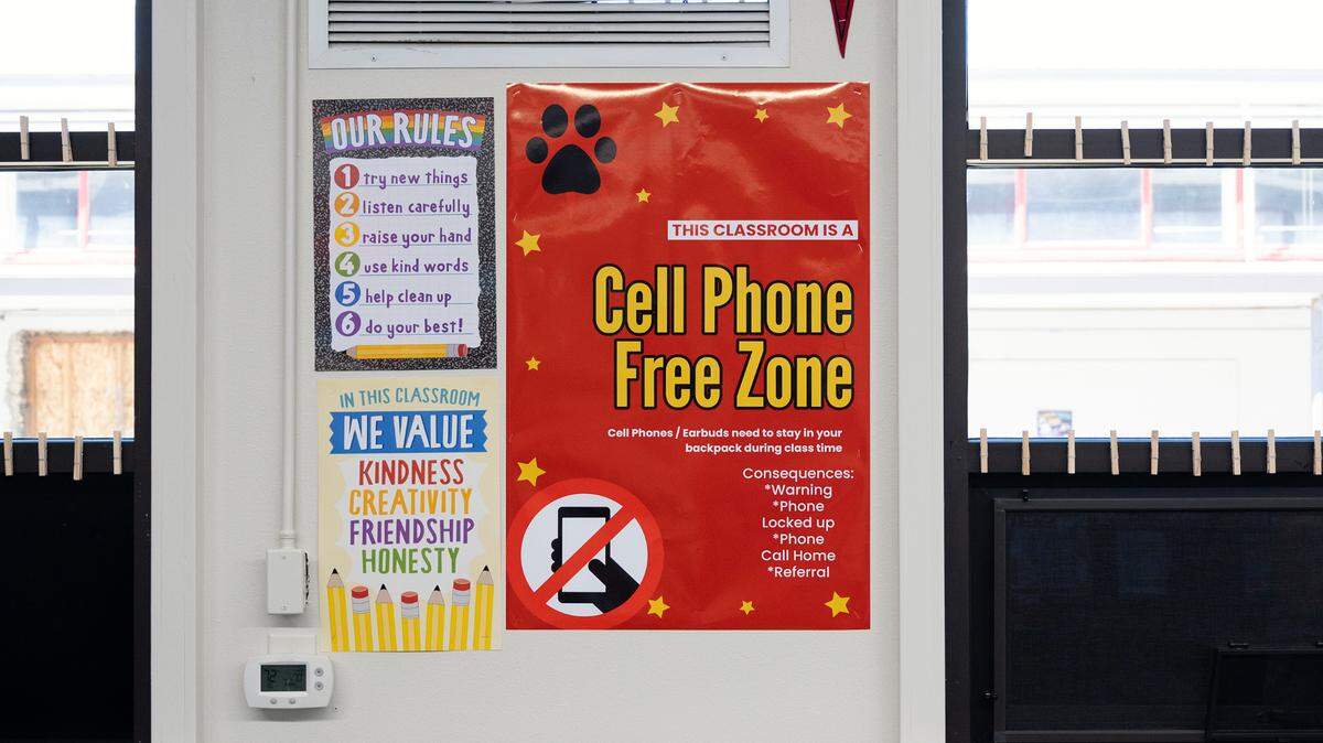 Science classroom at Mark Twain Junior High School in Modesto, Calif., Friday, Aug. 9, 2024.