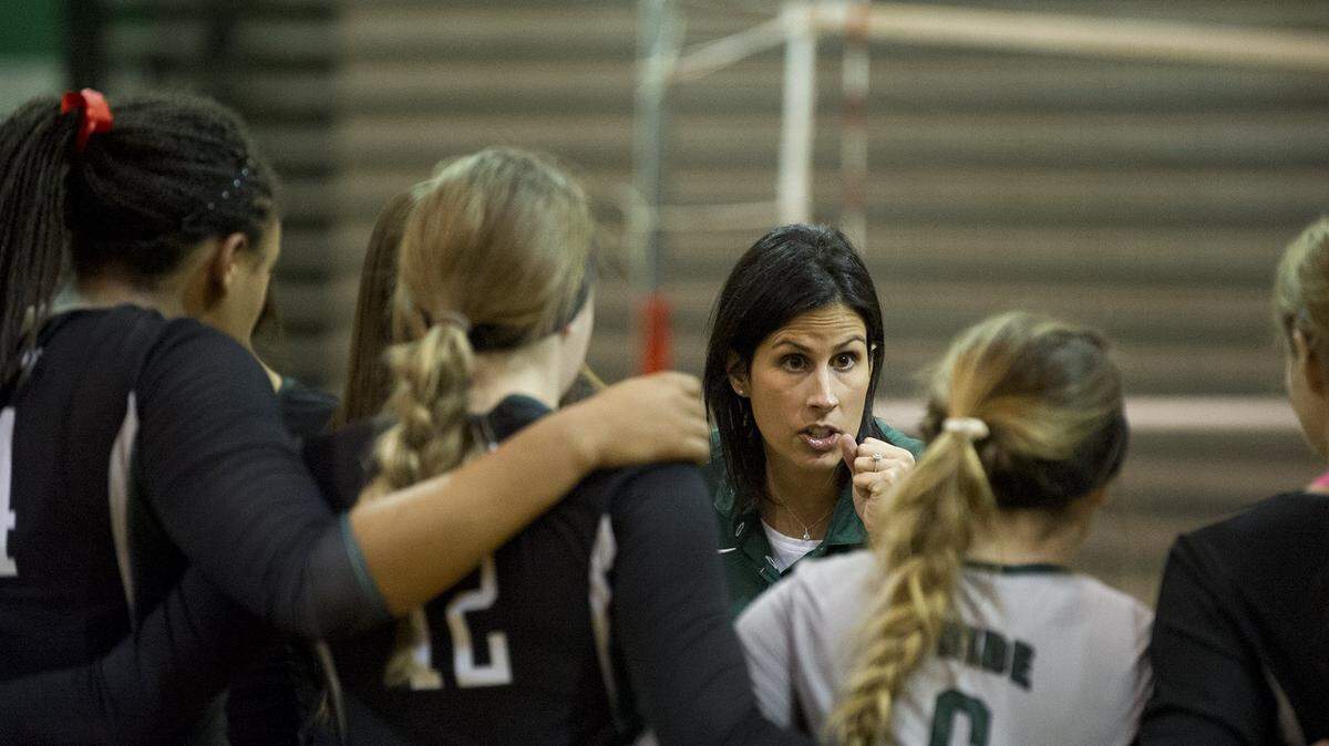 Pitman High girls volleyball coach Kristen Pontes-Christian earned his 250th career victory on Tuesday, Sept. 19, 2017, when the Pride swept Merced High in a Central California Conference match.