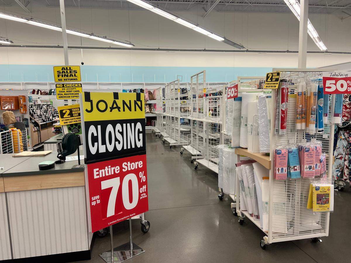 As of Friday, May 2, the Joann Fabrics and Crafts stores are offering up to 70% off all remaining merchandise.