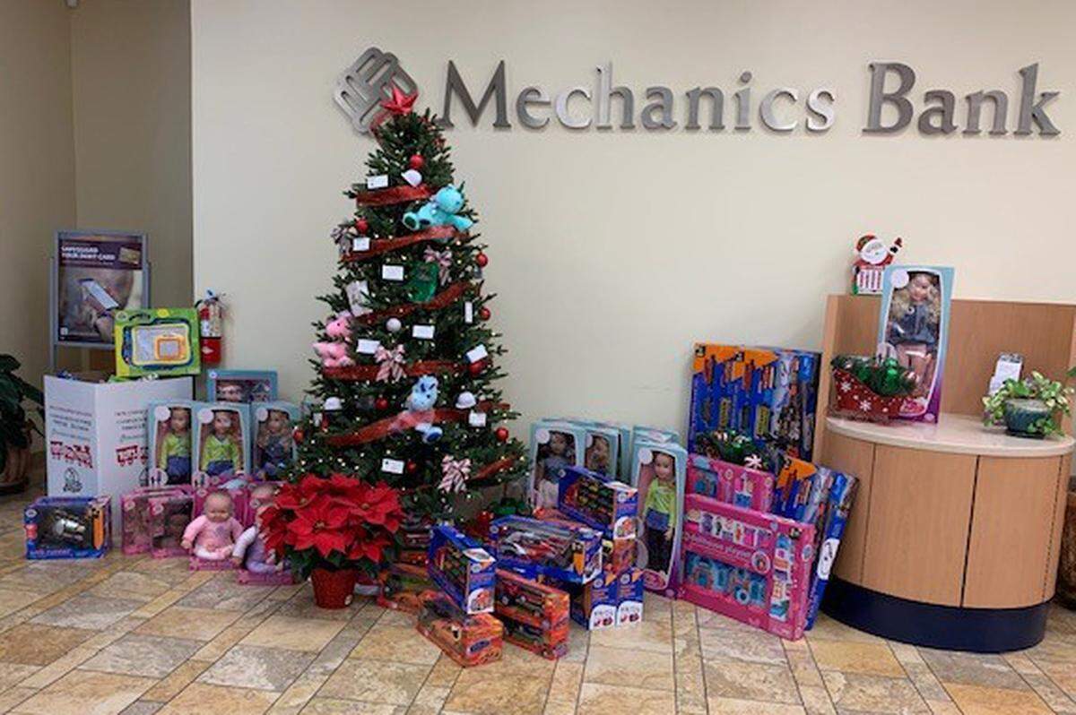 Mechanics Bank in downtown Modesto is among dozens of collection sites across Stanislaus County for the Marine Corps Reserve’s Toys for Tots drive