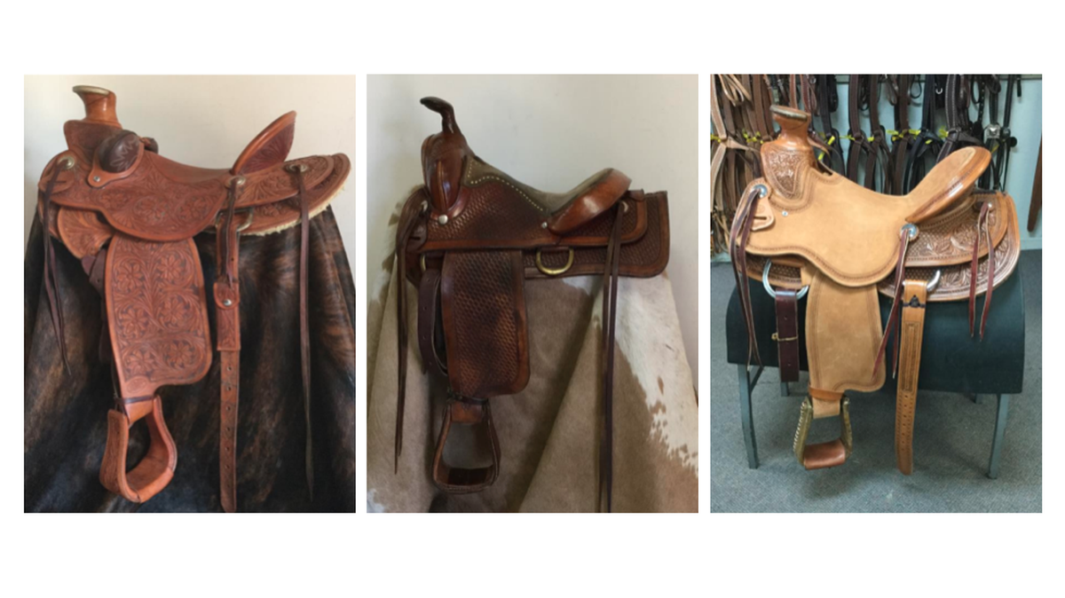 Three saddles valued at several thousand dollars were stolen from the Diamond K Saddlery store in Oakdale recently.