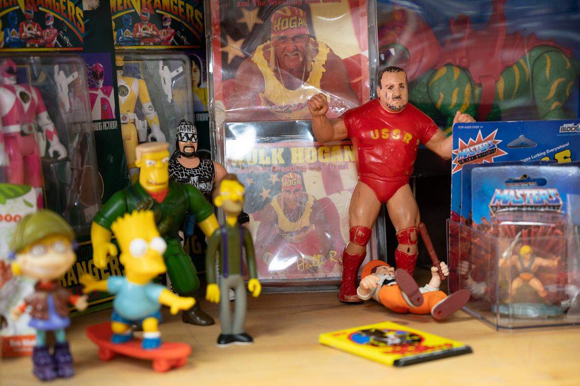 Various collectibles at Laughing Crow Collectibles in Roseburg Square in Modesto, Calif., Thursday, May 2, 2024.