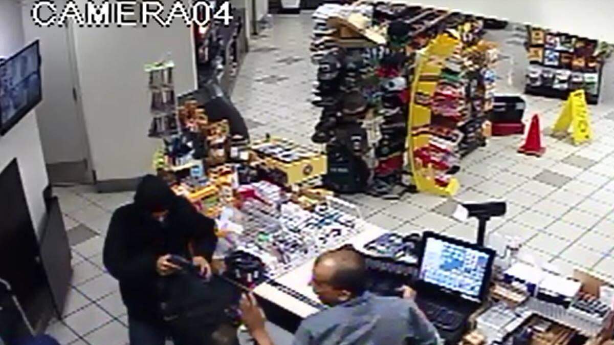 Two males shown robbing Diamond Gas & Mart on Yosemite Boulevard at South McClure Road in Modesto also are suspected in the robbery of the Frontier Town General Store at Tully Road and Standiford Avenue less than an hour earlier on Aug. 25.