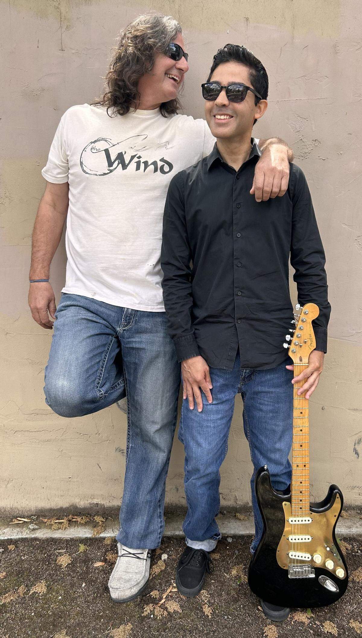 Ty Phillips with guitarist Johnny Valdes, Valdes played on Phillips’ new album Highway Runner.