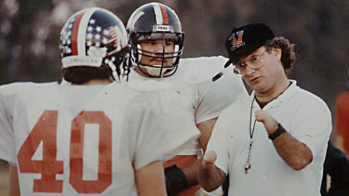 Coach Mark Speckman at Merced High in 1989.