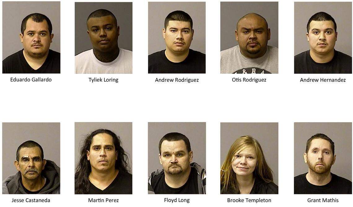 The people pictured were arrested in a series of shootings in and around Penny Lane starting on Jan. 1, 2017.