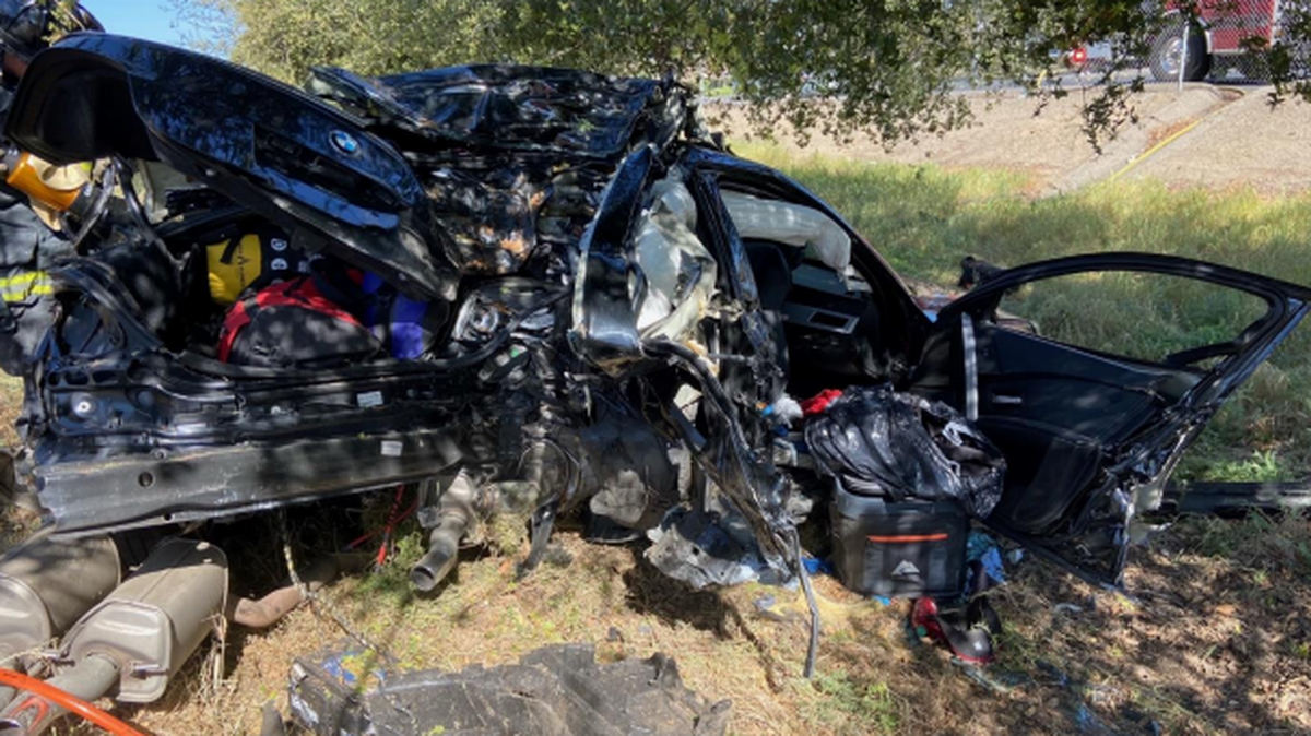 A Hanford man suffered major injuries in a crash on Highway 99 in Modesto on Monday, March 14, 2022.