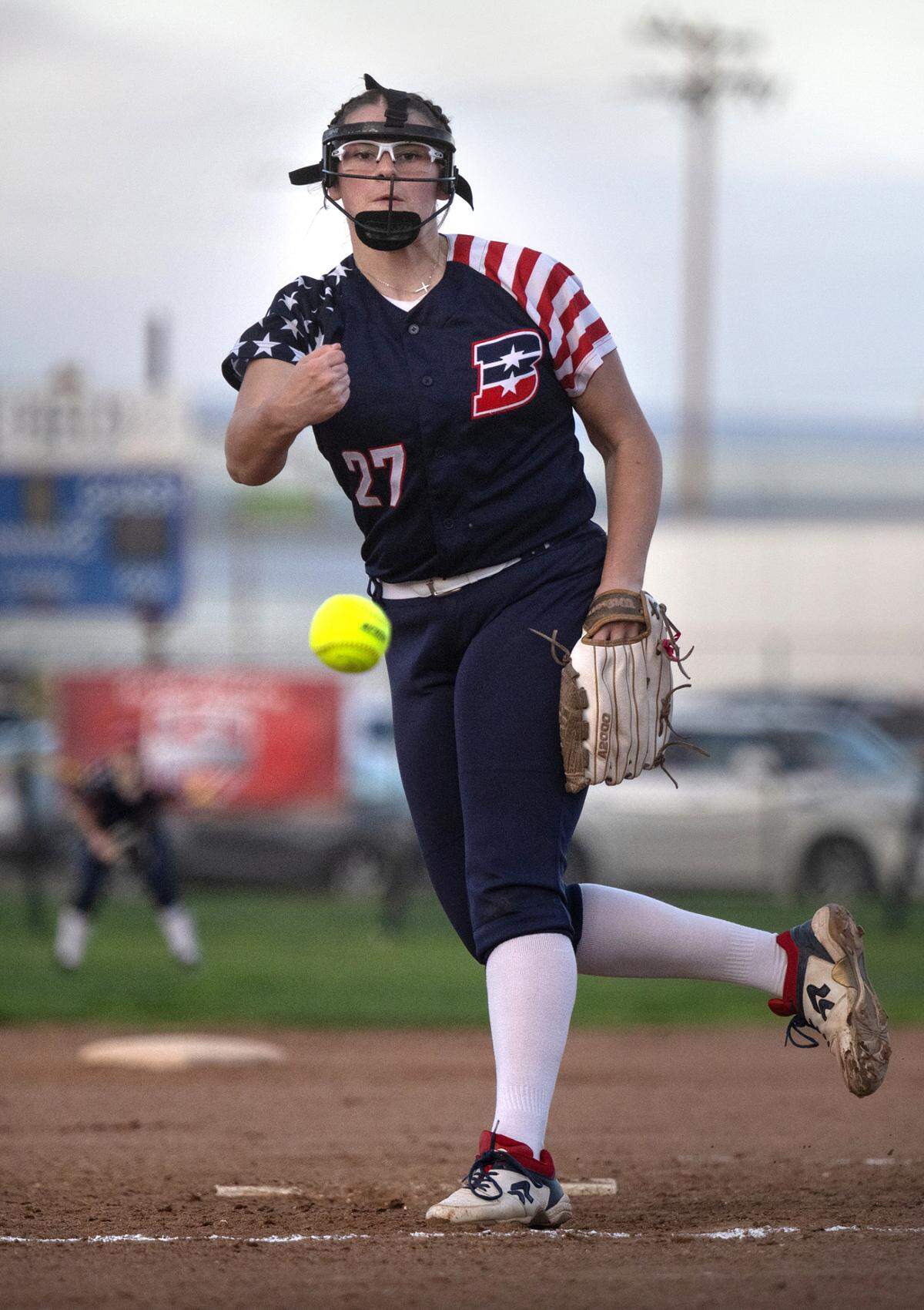 Beyer’s Chelsee Toon delivers a pitch during the game with Central Catholic at Rainbow Fields in Modesto, Calif., Tuesday, March 5, 2024.