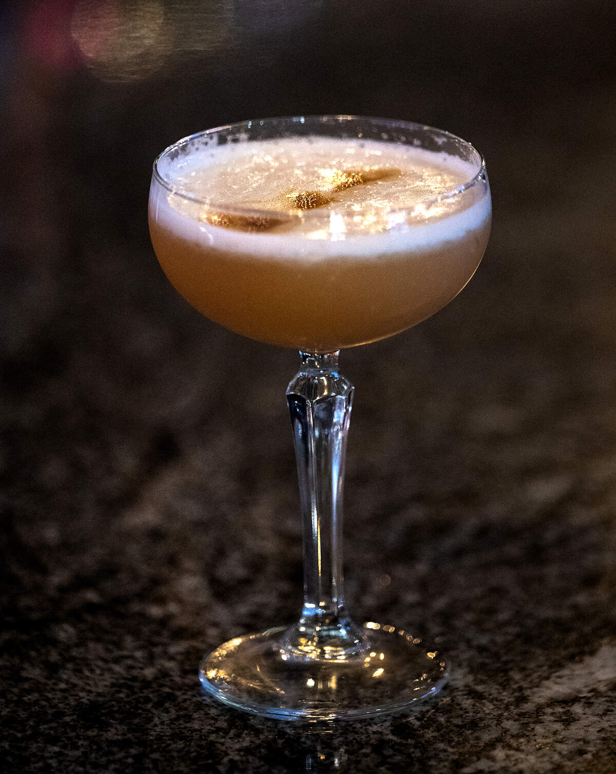 Whiskey sour with egg whites at Spotlight Ultra Lounge in downtown Modesto, Calif., on March 10, 2022.