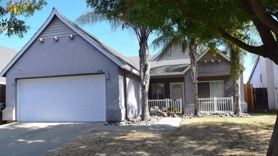 The Modesto home on Citrus Drive where the bodies of Sierra Morgan, 46, and her son Collin Miller, 17, were found. Police are investigating their deaths as a murder-suicide.