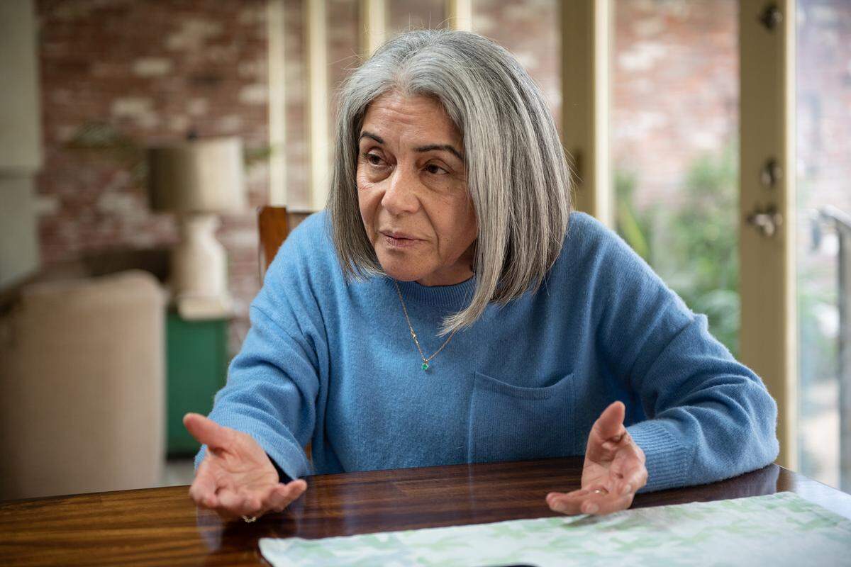 Maria Arevalo has been advocating for more relief money for Stanislaus County farmworkers. Photographed in Modesto, Calif., Tuesday, Feb. 14, 2023.