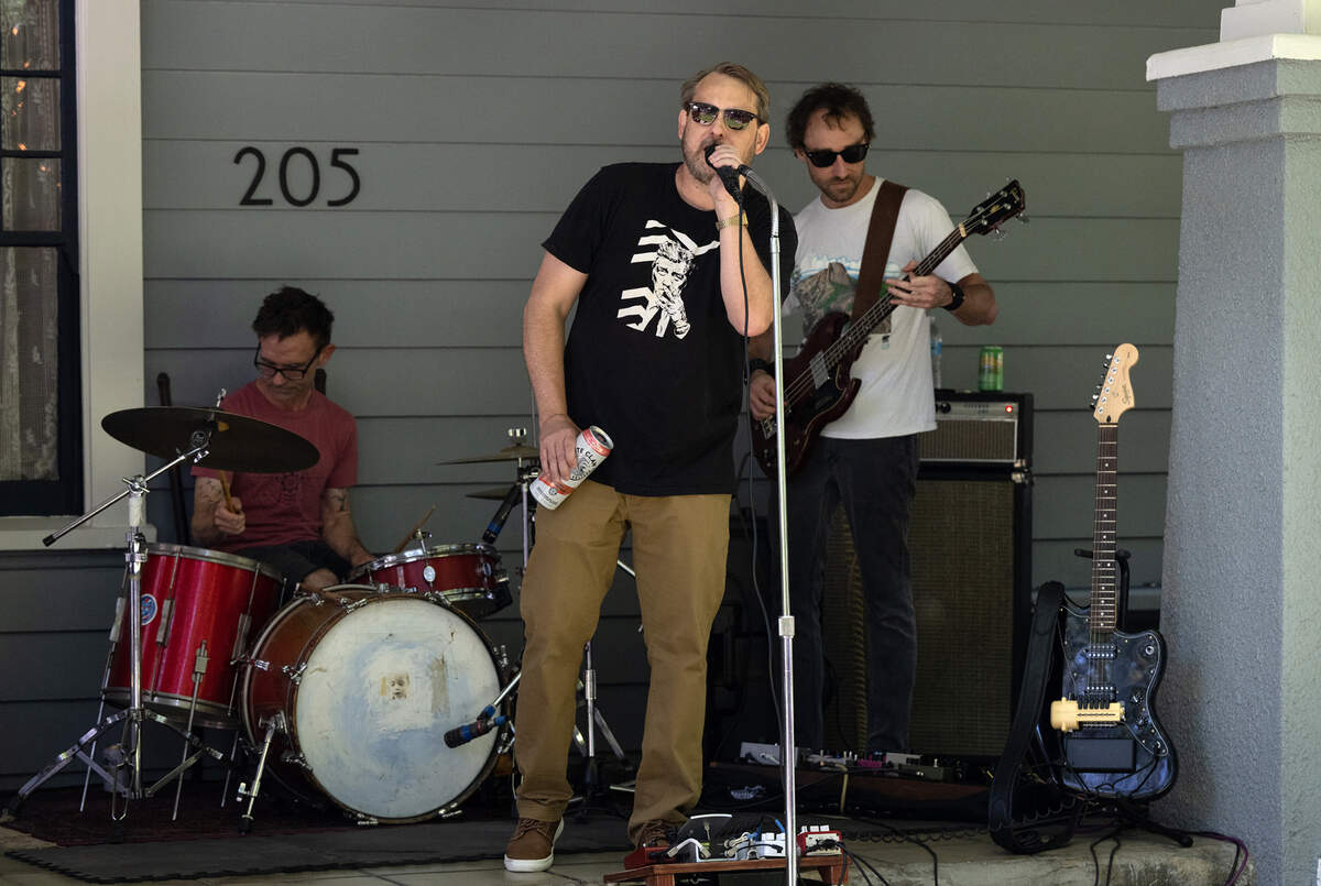 Safari Party performs during Modesto Porchfest in Modesto, Calif., Sunday, May 21, 2023.