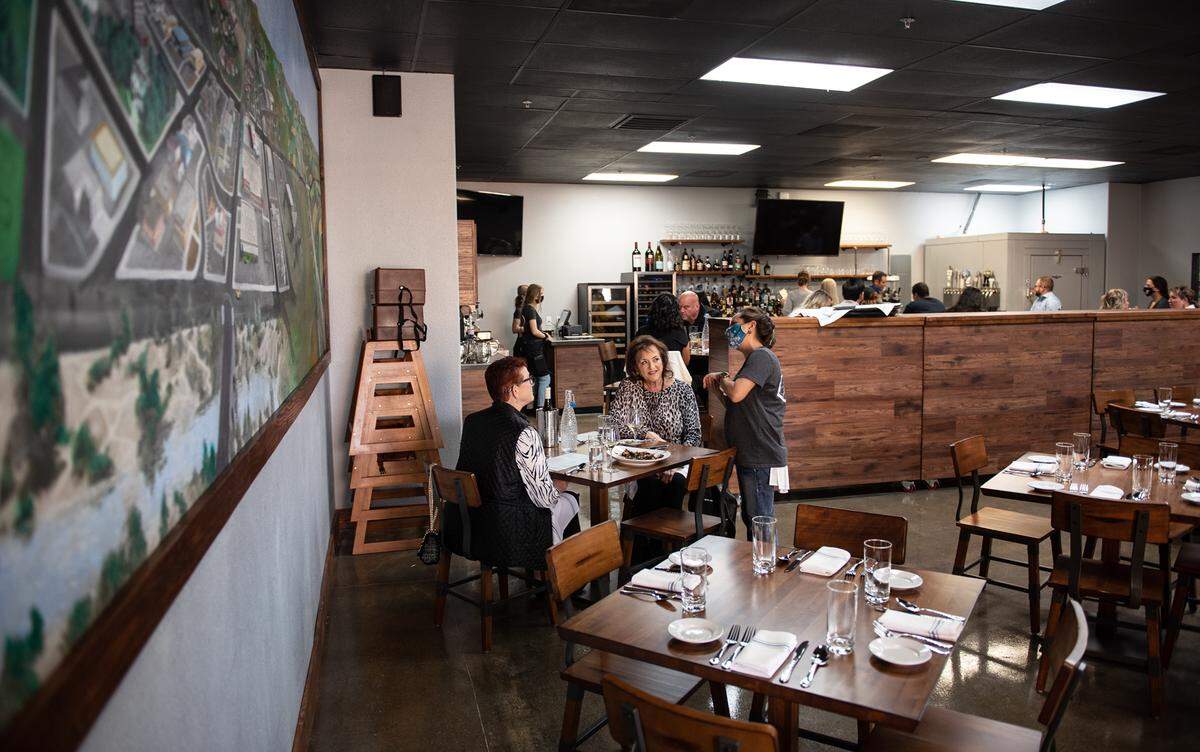 Main dining room at Burly’s California Bistro in Modesto, Calif., on Tuesday, March 23, 2021.