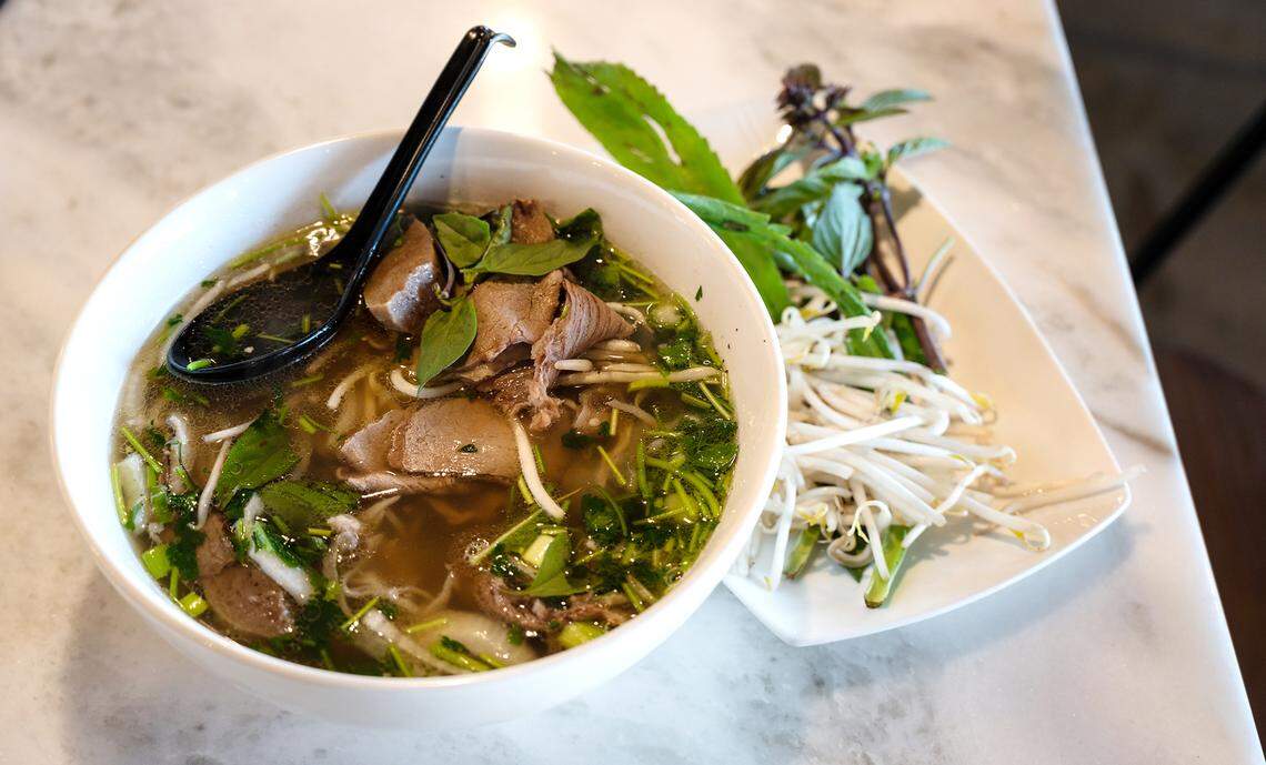 The pho special combination at The Pho restaurant at the Save Mart center on Oakdale Road in Modesto, Calif., on Wednesday, June 9, 2021.