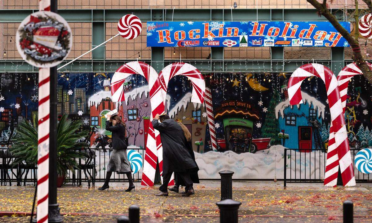 The Rockin’ Holiday display, pictured here in 2022, will return to downtown Modesto.