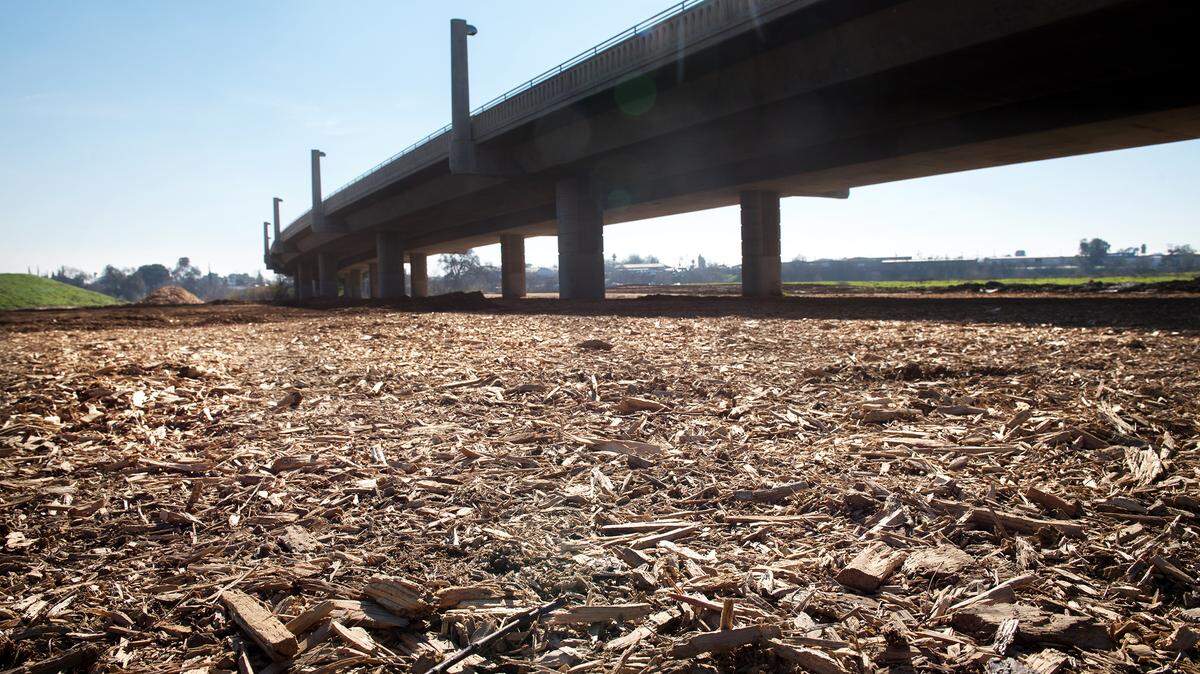 New site of the homeless camp at the Ninth Street Bridge in Modesto, Calif., Friday, Jan. 25, 2019.
