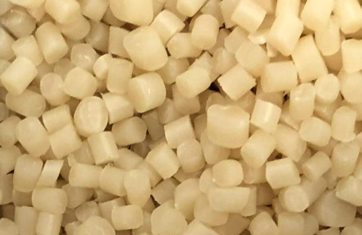 After harvesting the powder from the bacteria that consumes the methane, it’s combined with other ingredients to create versatile, eco-friendly pellets.