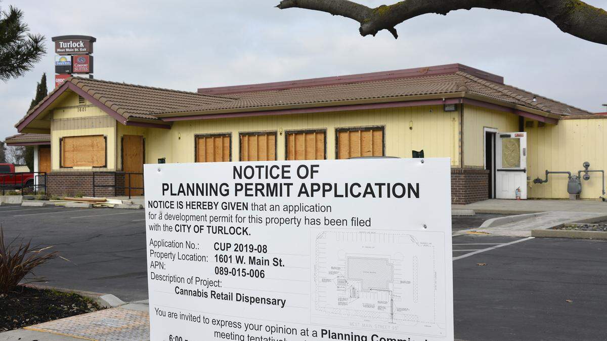The City of Turlock has approved four marijuana dispensaries. The site of Firehouse Cooperative Inc., 1601 West Main St., pictured Jan. 23, 2020 in Turlock, Calif.