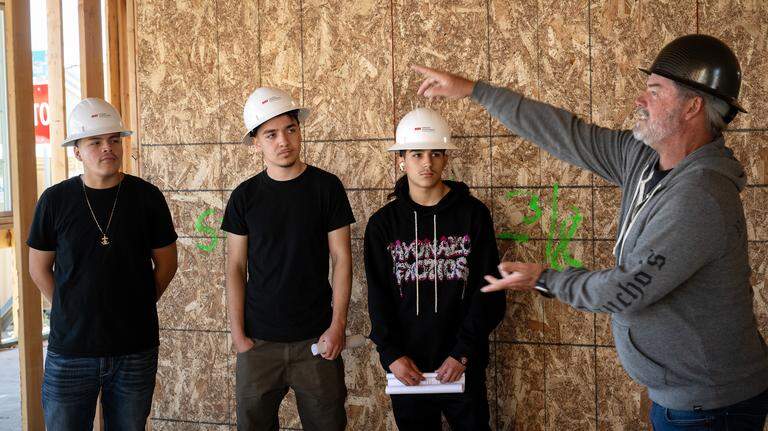Caps off, hard hats on: Modesto students learn how to build construction career