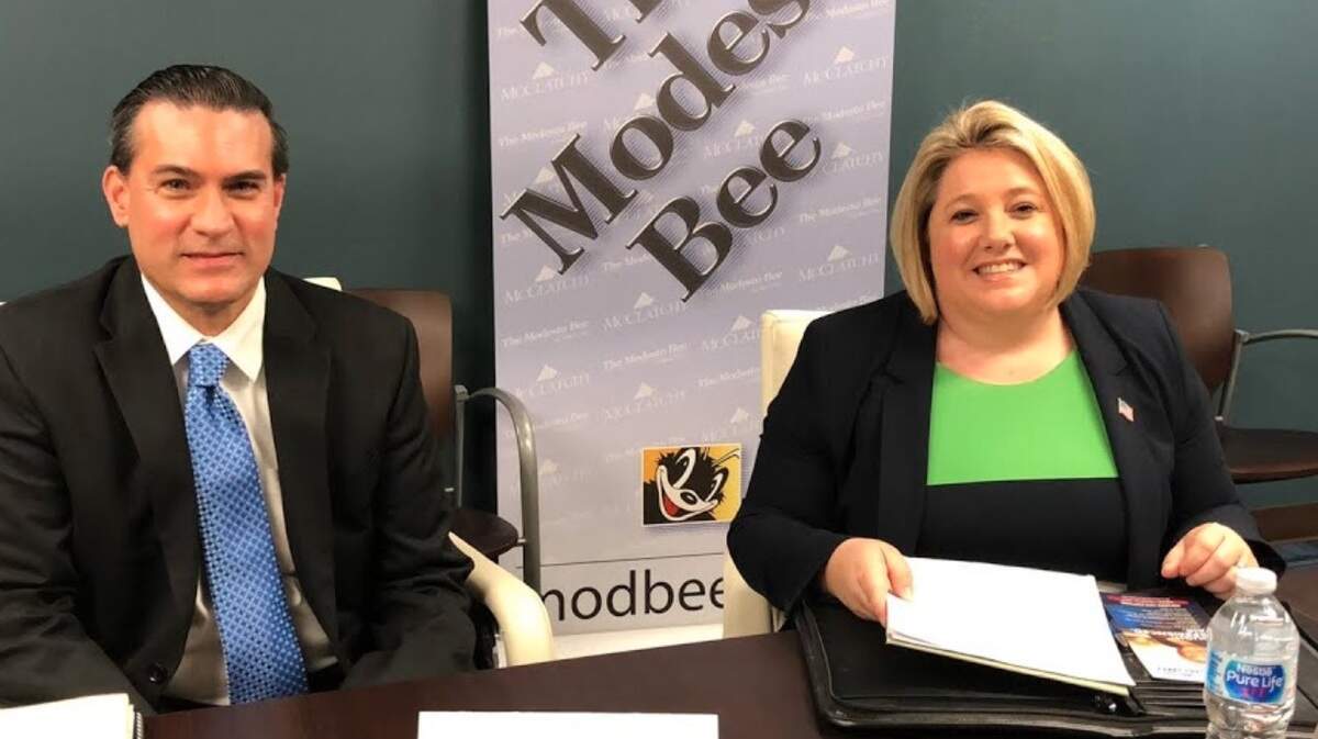 Jeff Mangar, left, and Colleen Van Egmond are vying to become Stanislaus Superior Court Judge, Office 2.