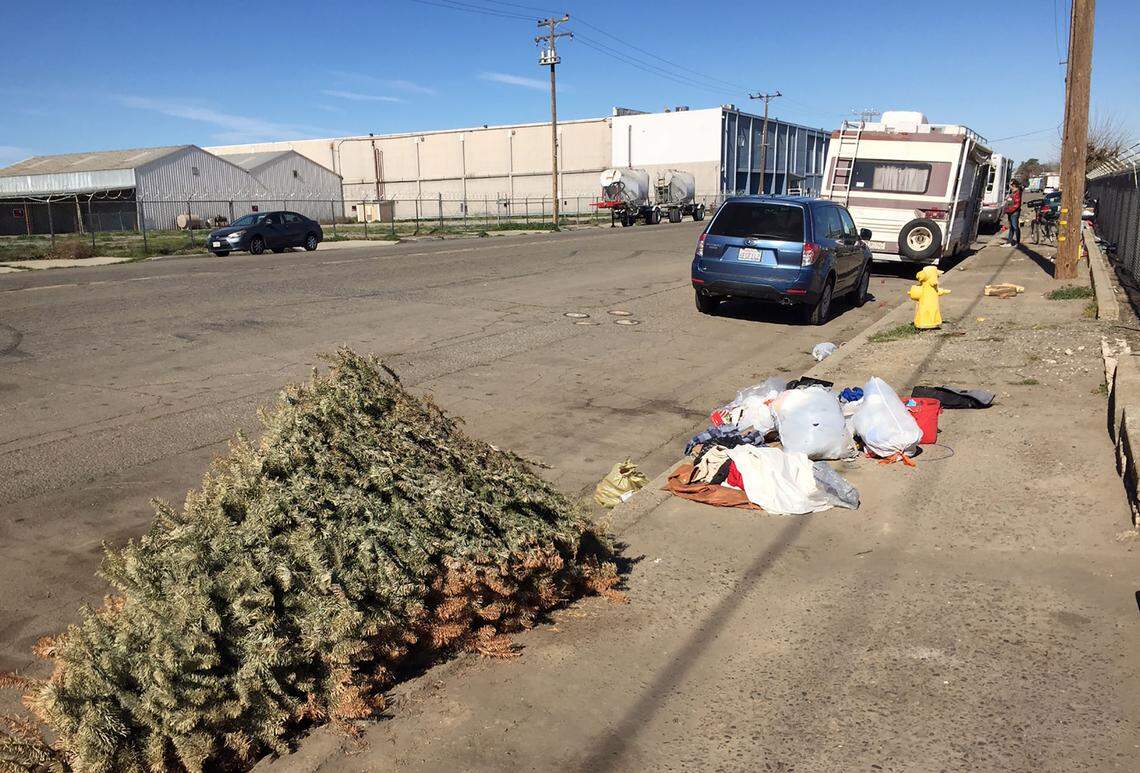 People living in cars and motor homes on Daly Avenue in Modesto were told to move elsewhere.