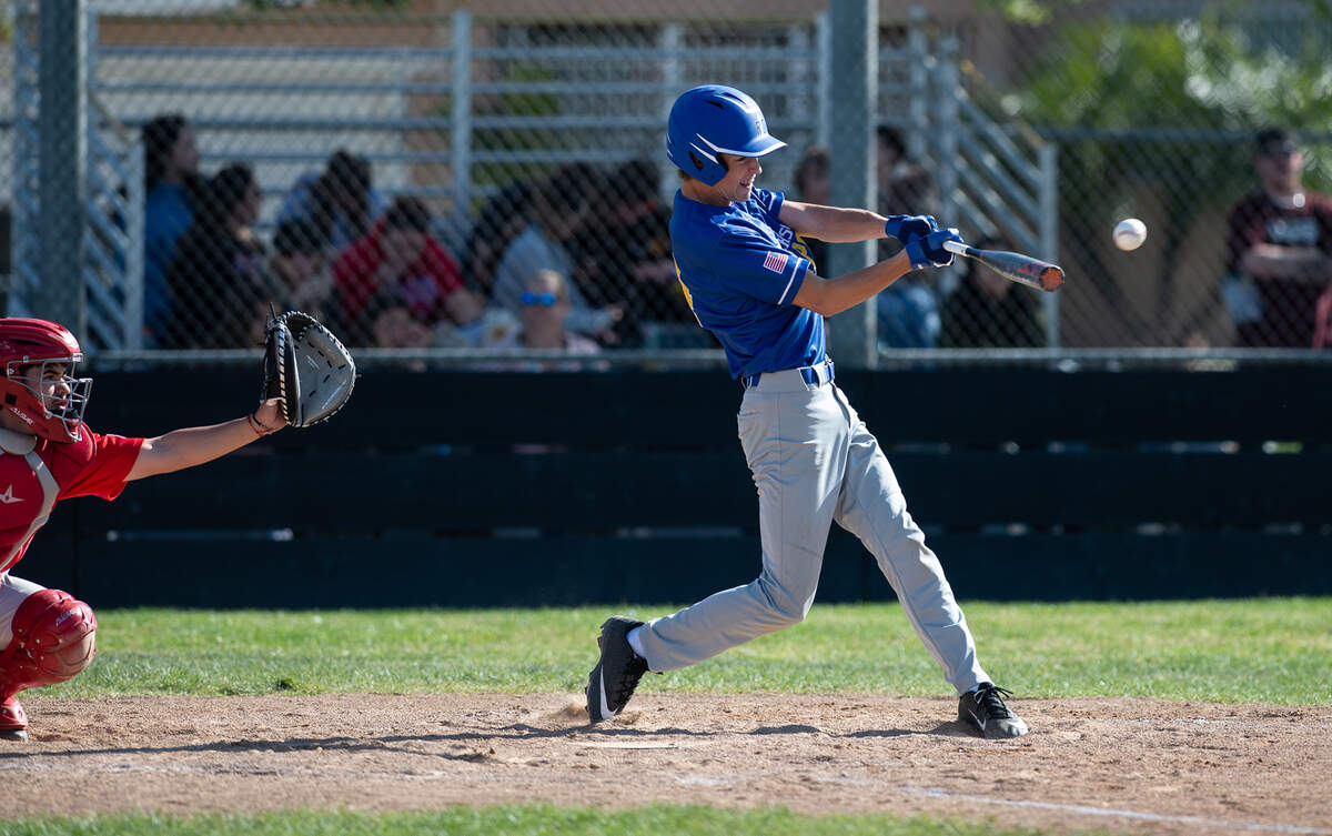 Ripon Christian’s Logan Sauer drives the ball in the championship game of the Windemuth Tournament game with Modesto at Modesto High School in Modesto, Calif., Thursday, April 13, 2023.