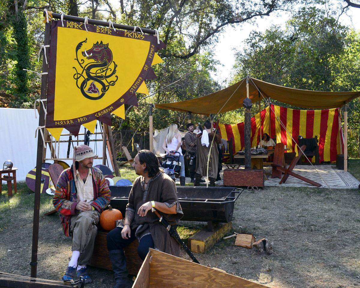 A Viking Group campsite during a past year’s All Hallows Fantasy Faire in Sonora.
