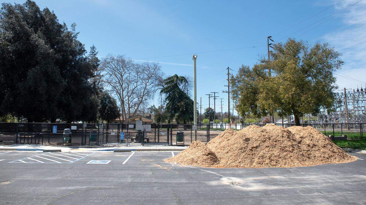 Modesto Dog Park in Modesto, Calif., Friday, March 24, 2023. The park was closed after antifreeze was found mixed in a puddle of rainwater at the dog park at 601 Morris Ave. on March 9 and city officials closed the park as work was done to remove the toxins.