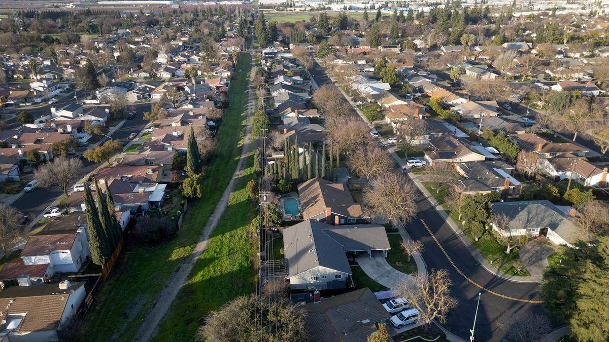 Looking north from Standiford Avenue toward Union Avenue in Modesto, Calif., Tuesday, Jan. 23, 2024.