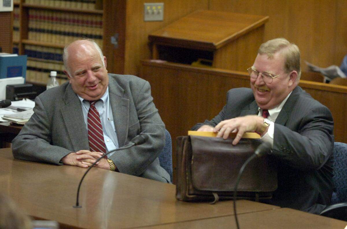 MISTRIAL--Former Mayor of Modesto Carmen Sabatino with attorney Frank Carson, Stanislaus County Superior Court #7, Judge Stephenson presiding. Tuesday afternoon. (Bart Ah You / The Modesto Bee)
