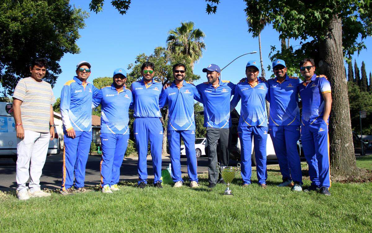 Modesto Maharanas players stand together before a practice session at Coleman F. Brown Park in Modesto on May 21.