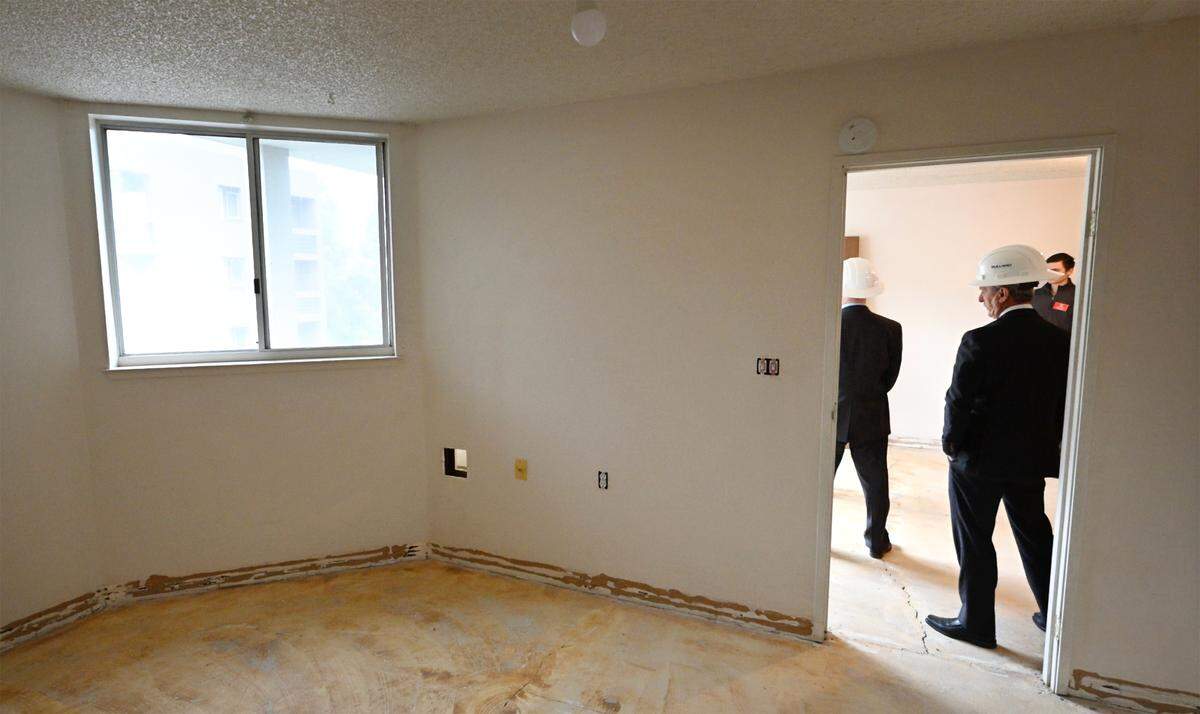 Apartments at Marple Manor senior housing complex are being completely redone as part of a $17.25 million renovation project in Modesto, Calif., Friday, Nov. 17, 2023. The project is scheduled to be completed by 2025.