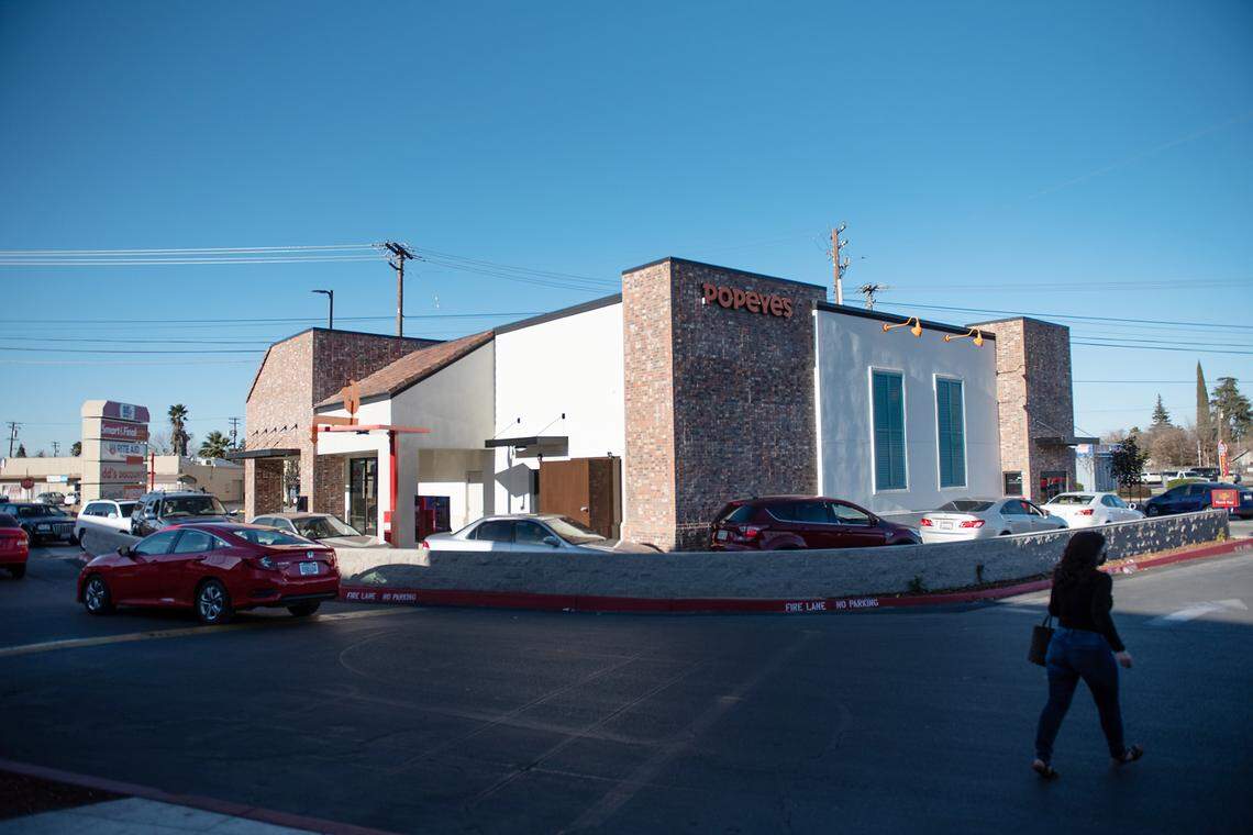 Popeyes restaurant in Turlock, Calif., on Wednesday, Jan. 20, 2021.