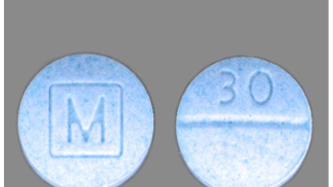 Safety Alert about counterfeit oxycodone pills, also called M-30s, posted on the Modesto Police Department’s Facebook page on August 26, 2020. Photo source: Modesto Police Department.