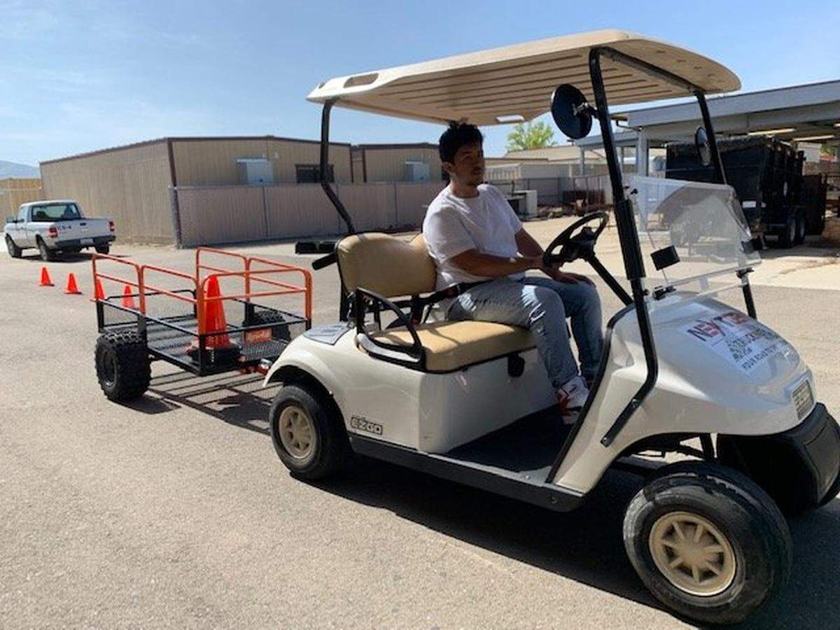This cart was stolen from Patterson High School over the weekend. The trailer has been recovered.