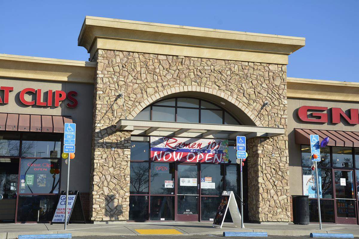 The new Ramen 101 has opened at the Crossroads shopping center in Riverbank, Calif. pictured Jan. 19, 2022.