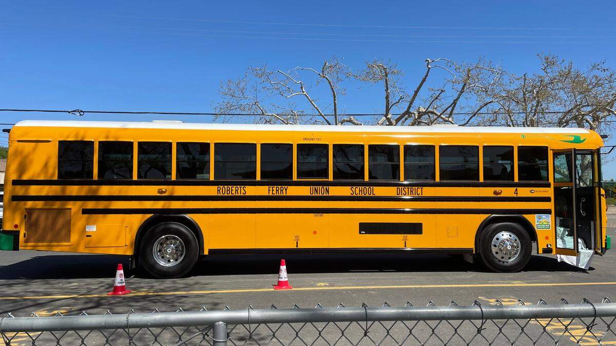Roberts Ferry School District is the first Stanislaus district to use an electric school bus.