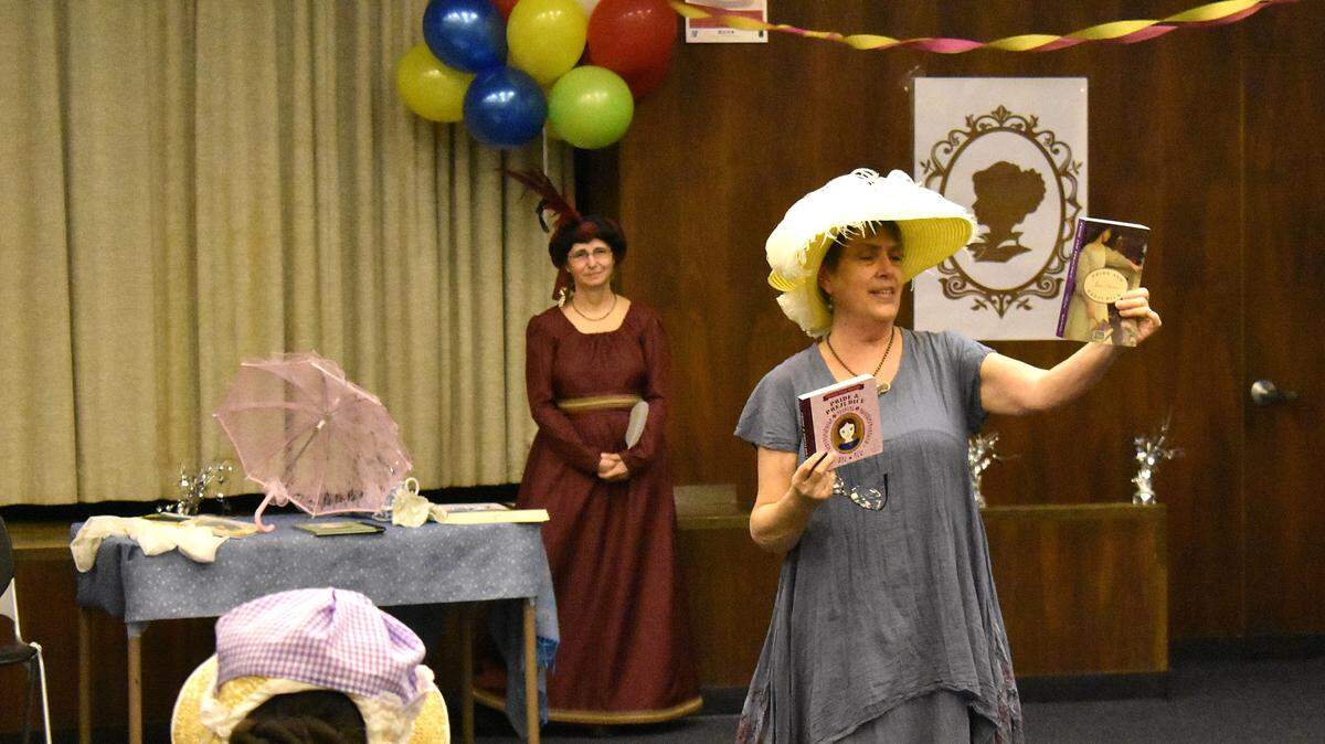 “Pride and Prejudice,” as a novel and as a board book, is discussed at a 244th birthday party for Jane Austen at the Modesto Library on Dec. 16, 2019.