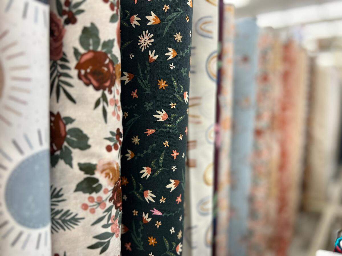 Michaels has a variety of fabrics for sale, including cotton solid, pre-cut and fleece fabrics.