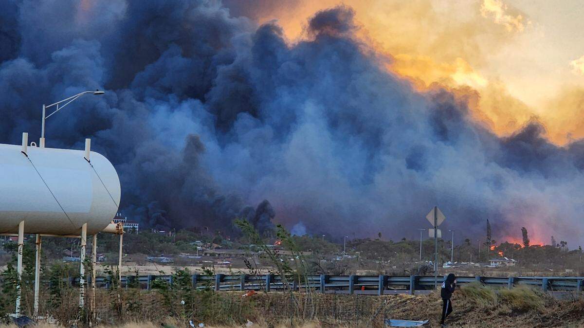 This is the hellscape Erika and Joe Worley of Modesto saw when they went to Maui to celebrate Erika’s birthday.