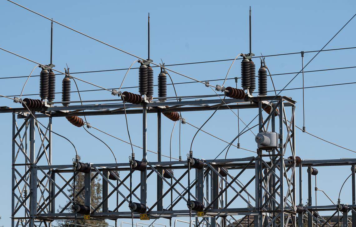 Modesto Irrigation District substation on Coffee Road in Modesto, Calif., on Tuesday, September 6, 2022.